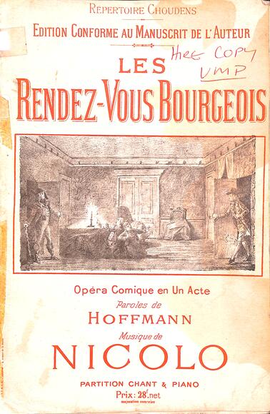 Les Rendez-vous bourgeois (Hoffman / Isouard)