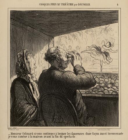 Croquis pris au théâtre : 4 (Daumier)