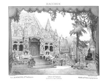 Décor de Bacchus de Massenet (3e acte - 1er tableau)