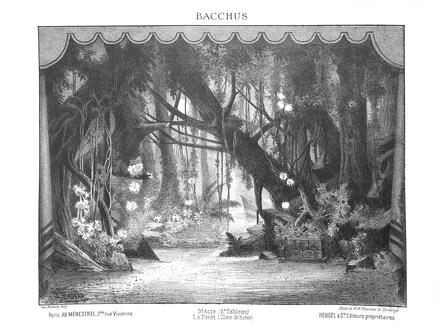 Décor de Bacchus de Massenet (3e acte - 2e tableau)