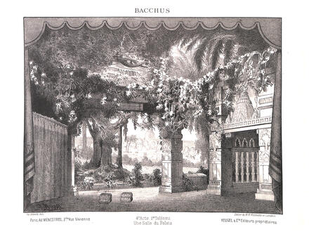Décor de Bacchus de Massenet (4e acte - 1er tableau)