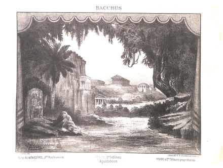 Décor de Bacchus de Massenet (4e acte - 2e tableau - Apothéose)