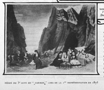 Décor de Carmen en 1875 (acte III)