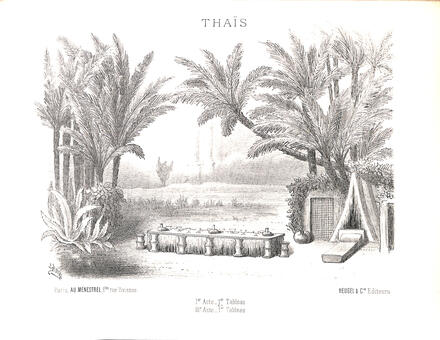 Décor de Thaïs de Massenet (1er et 3e acte - 1er tableau)
