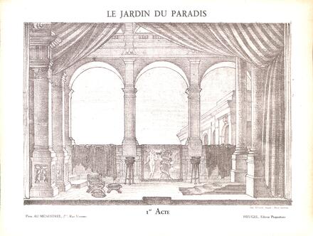 Décor du Jardin du Paradis de Bruneau (1er acte)