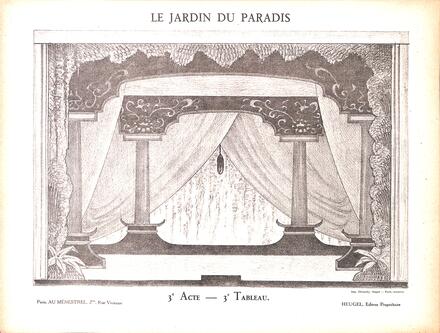 Décor du Jardin du Paradis de Bruneau (3e acte - 3e tableau)