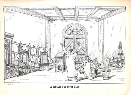 Décor du Jongleur de Notre-Dame de Massenet (2e acte)
