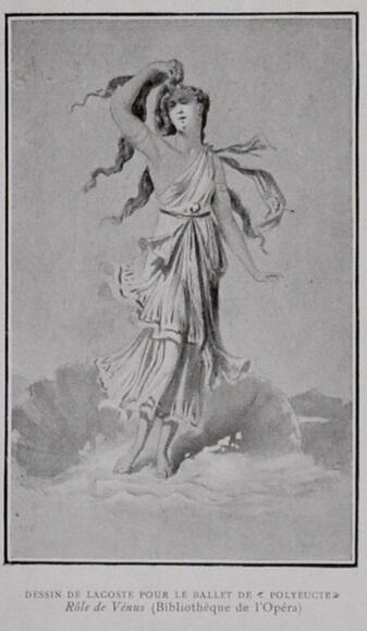 Dessin de costume pour le rôle de Vénus dans Polyeucte de Gounod (Lacoste)