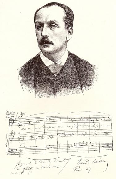 Edmond Audran (portrait et autographe)