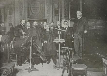 Édouard Colonne et quelques musiciens de son orchestre