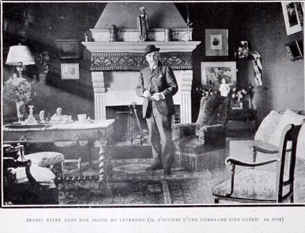 Ernest Reyer dans son salon au Lavandou