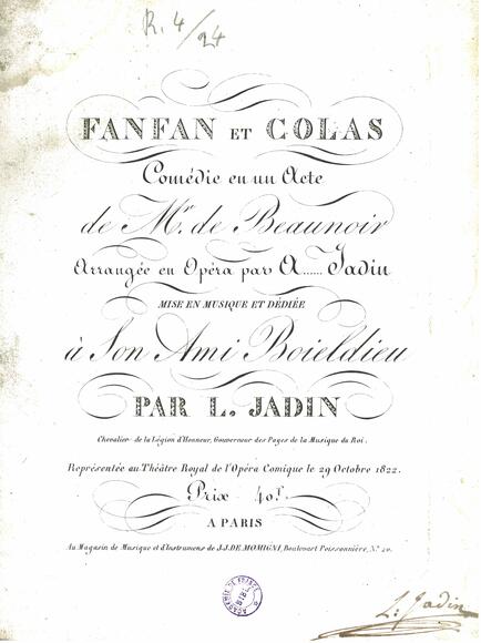Fanfan et Colas (Beaunoir / Jadin)