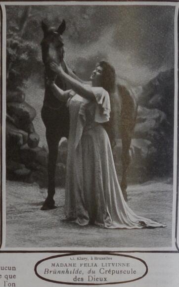 Félia Litvinne en Brünnhilde (Le Crepuscule des dieux de Wagner)