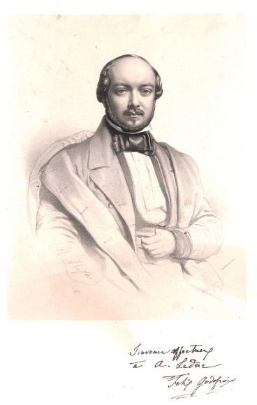 Félix Godefroid (portrait dédicacé à Leduc)