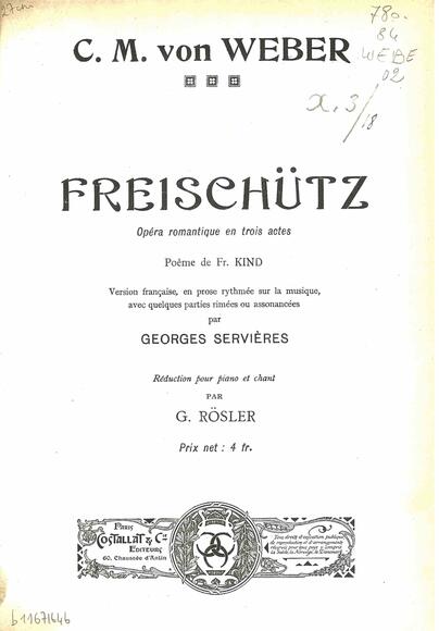 Freischütz (Kind & Servières / Weber)