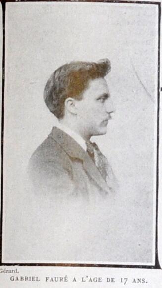 Gabriel Fauré à 17 ans