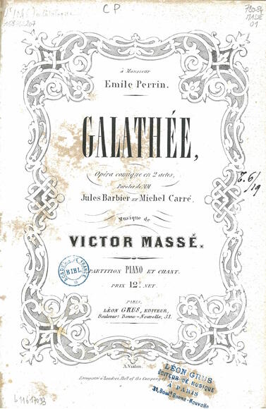 Galathée (Barbier & Carré / Massé)
