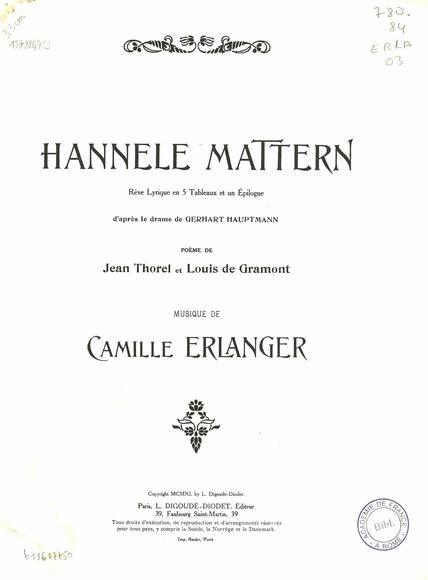 Hannele Mattern (Gramont & Thorel / Erlanger)