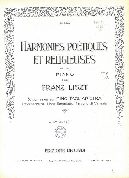 Harmonies poétiques et religieuses (Franz Liszt)
