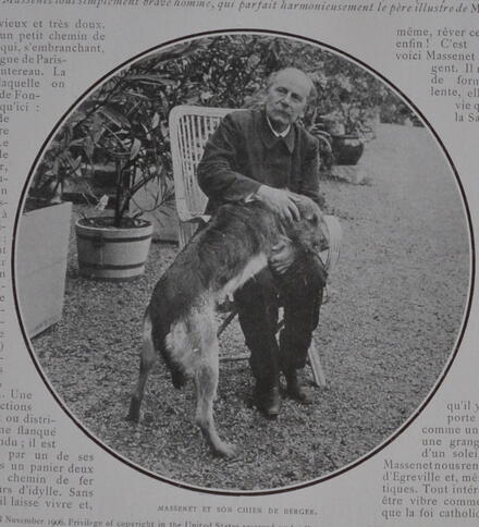 Jules Massenet et son chien