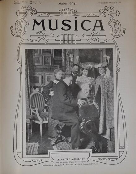 Jules Massenet lisant Cigale à ses interprètes