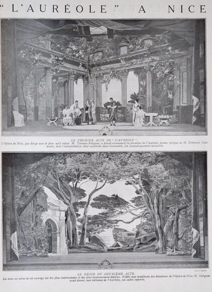 L'Auréole à Nice (scène de l'acte I et décor de l'acte II)