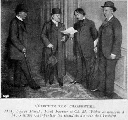 L'élection de Gustave Charpentier à l'Institut