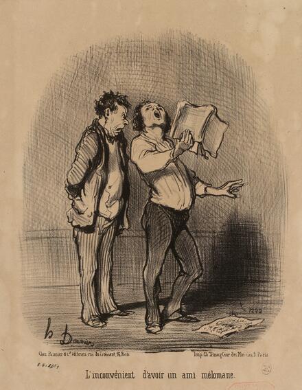 L'inconvénient d'avoir un ami mélomane (Daumier)