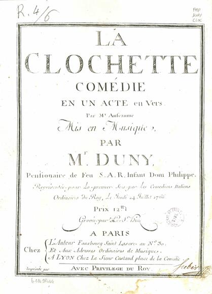 La Clochette (Anseaume / Egidio)