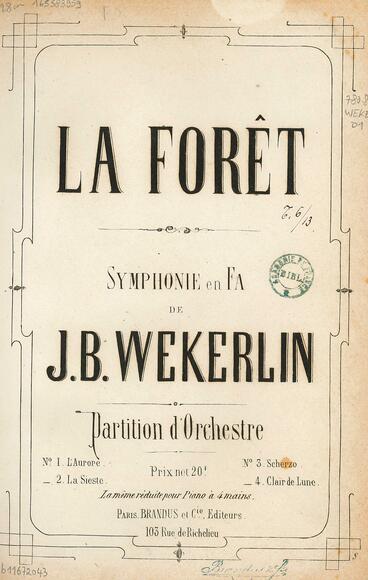 La Forêt (Jean-Baptiste Weckerlin)
