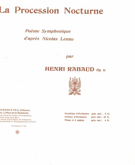 La Procession nocturne op. 6 (Henri Rabaud)