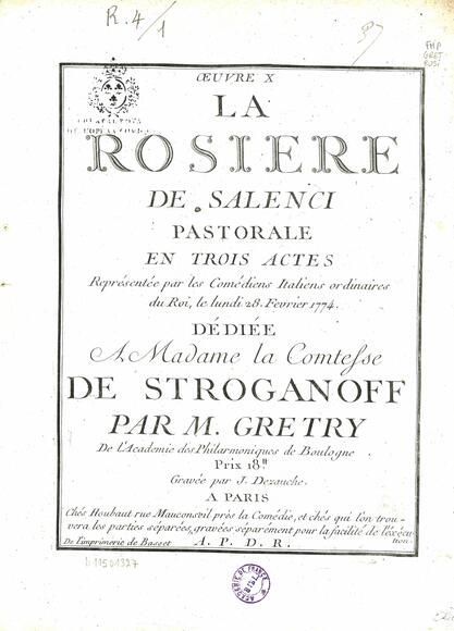 La Rosière de Salency (Pezay / Grétry)