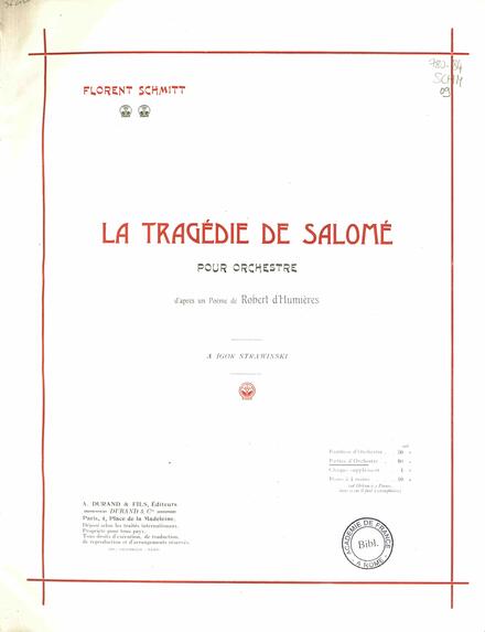 La Tragédie de Salomé op. 50 (Florent Schmitt)