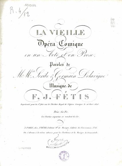 La Vieille (Delavigne & Scribe / Fétis)