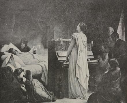 La mort de Frédéric Chopin par Barrias