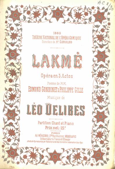 Lakmé (Gondinet & Gille / Delibes)