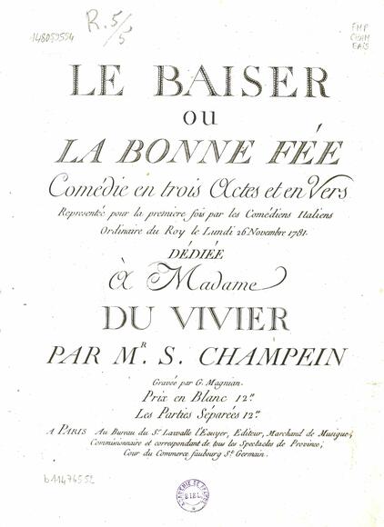 Le Baiser ou La Bonne Fée (Florian / Champein)