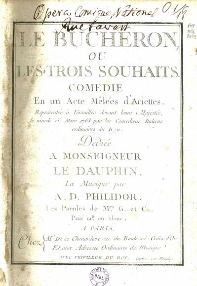 Le Bûcheron (Castet & Guichard / Philidor)