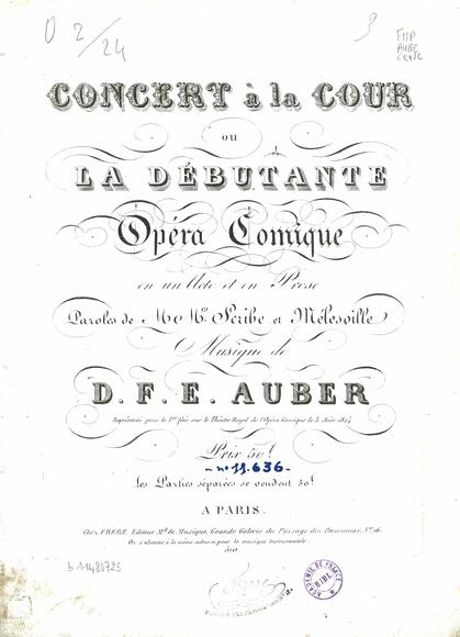 Le Concert à la cour ou La Débutante (Daniel-François-Esprit Auber)