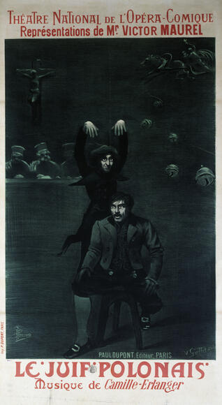 Le Juif polonais (Erlanger) à l'Opéra-Comique (affiche)