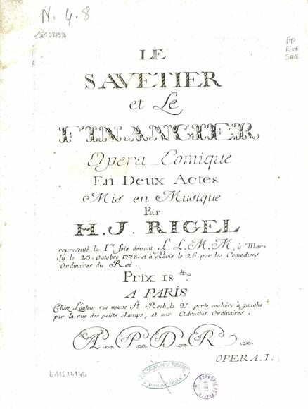 Le Savetier et le financier (Henri-Joseph Rigel)