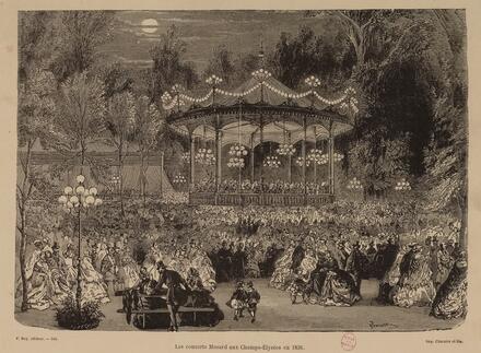 Le concert Musard aux Champs-Élysées en 1836 (par Provost)