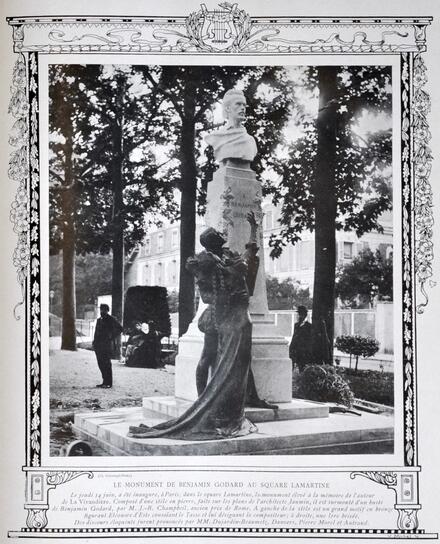 Le monument Benjamin Godard au square Lamartine