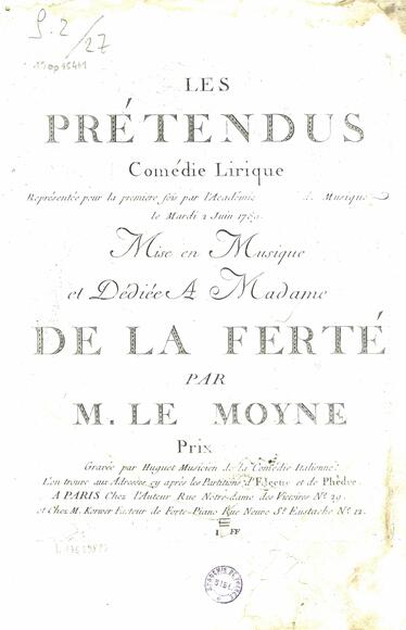 Les Prétendus (Rochon de Chabannes / Lemoyne)