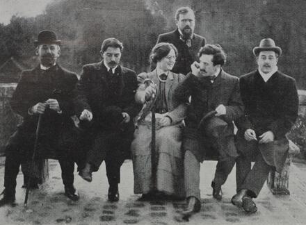 Les concurrents pour le grand prix de Rome de 1907 à Compiègne
