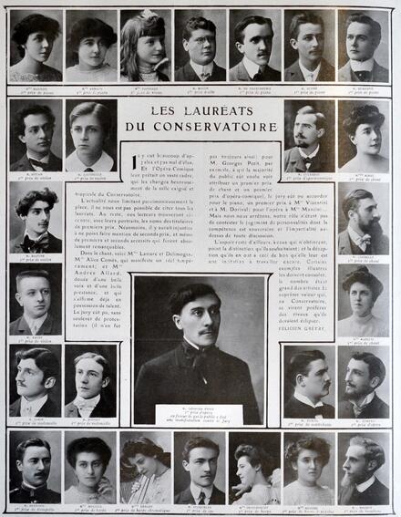 Les lauréats du Conservatoire de Paris (1905)