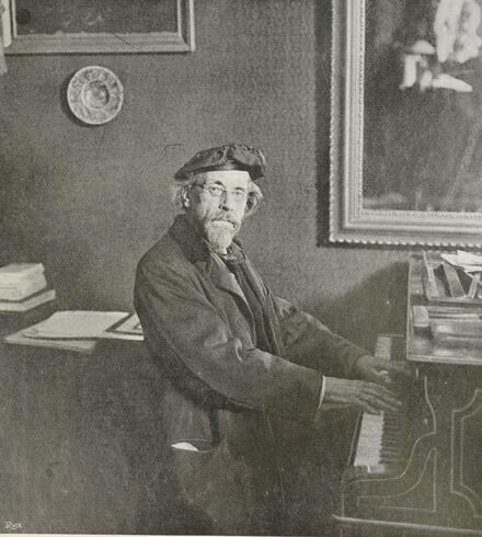 Louis-Albert Bourgault-Ducoudray au piano