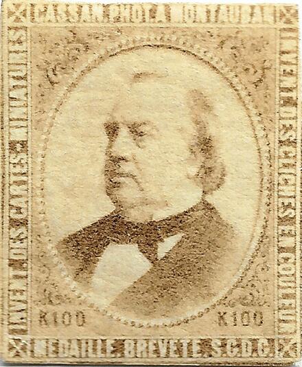 Louis Clapisson (timbre d'après la photographie de Reutlinger)