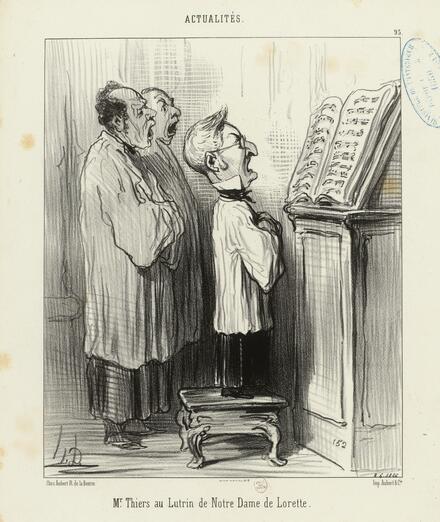 M. Thiers au Lutrin de Notre-Dame-de-Lorette (Daumier)
