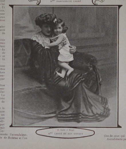 Marguerite Carré et son enfant